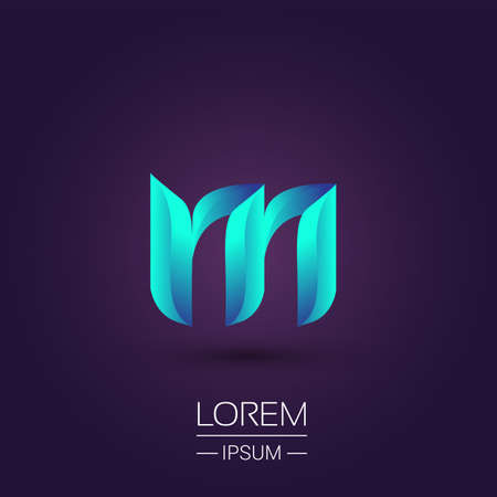 M letter colorful logo, Vector design template elements for your Logo And company identity.のイラスト素材