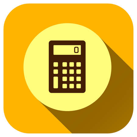 calculator icon, vector illustration isolated on white background, Flat design styleのイラスト素材