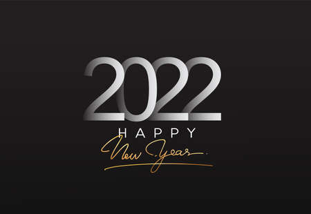 2022 modern logotype, happy new year 2022 sign, modern design vector elements for calendar and greeting card.のイラスト素材