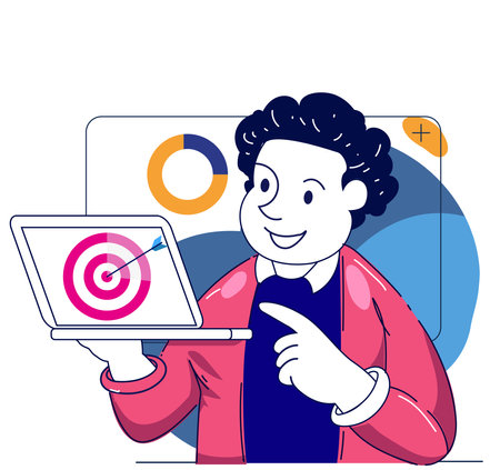 Digital marketing concept illustrations. Modern flat design illustration of Data Analysisのイラスト素材