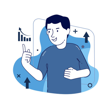 Digital marketing concept illustrations. Modern flat design illustration of Data Analysisのイラスト素材