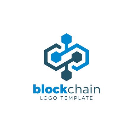Blockchain & Crypto Currency Vector Logo Templateのイラスト素材