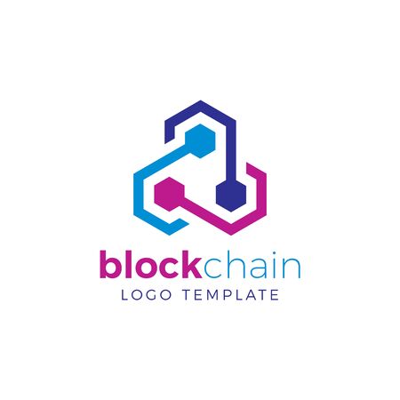 Blockchain & Crypto Currency Vector Logo Templateのイラスト素材