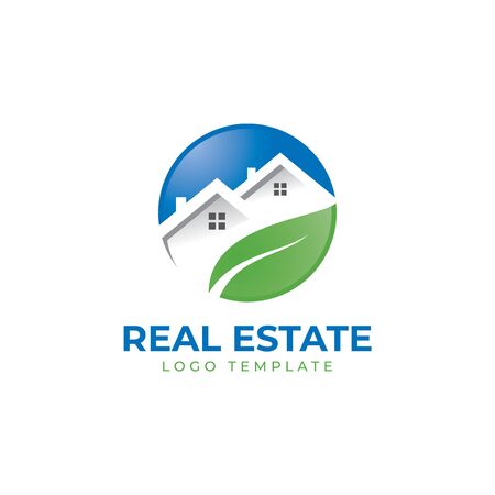 Real Estate Agent Realtor Roofing House Vector Logo Templateのイラスト素材