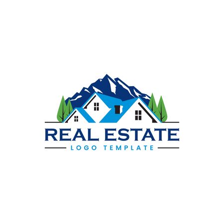 Real Estate Agent Realtor Roofing House Vector Logo Templateのイラスト素材