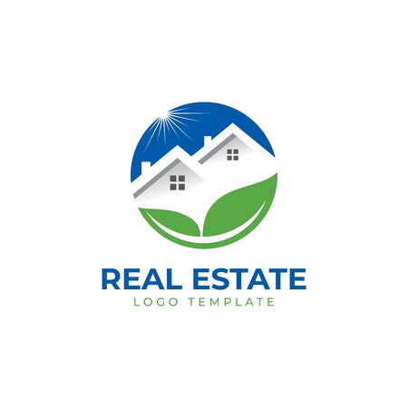 Real Estate Agent Realtor Roofing House Vector Logo Templateのイラスト素材