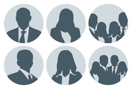 Business People Picture Placeholder Setのイラスト素材