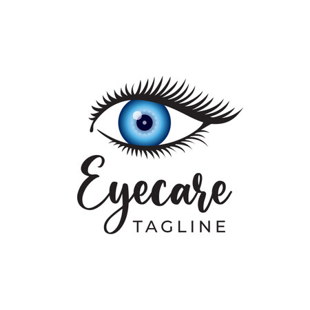 Eye care logo design template. Eye icon. Eye icon vector.のイラスト素材