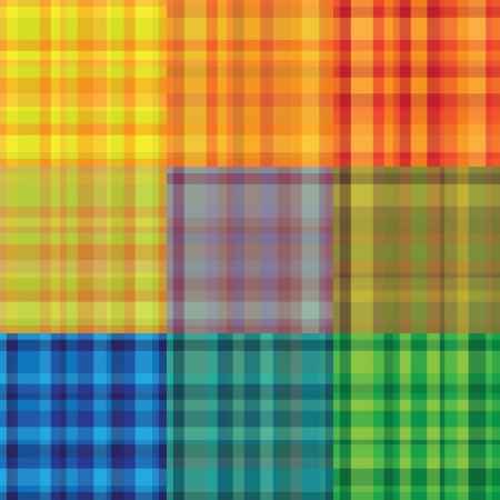 seamless rainbow plaid vector patternのイラスト素材