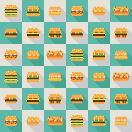 Seamless pattern citizen frieze, dynamic duo flat designのイラスト素材