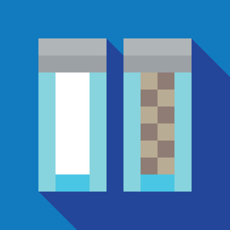 Salt and Pepper dynamic duo pixelated flat design iconのイラスト素材