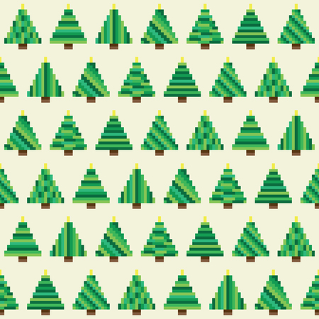 Seamless pattern with Christmas tree for winter's holidays designのイラスト素材