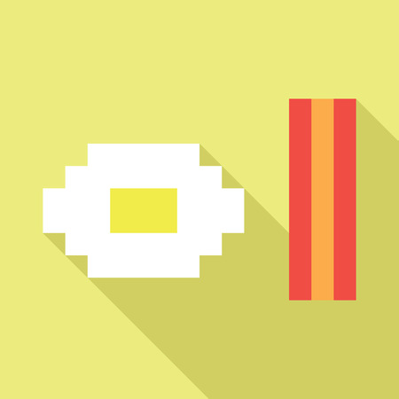 Egg bacon dynamic duo vector iconのイラスト素材