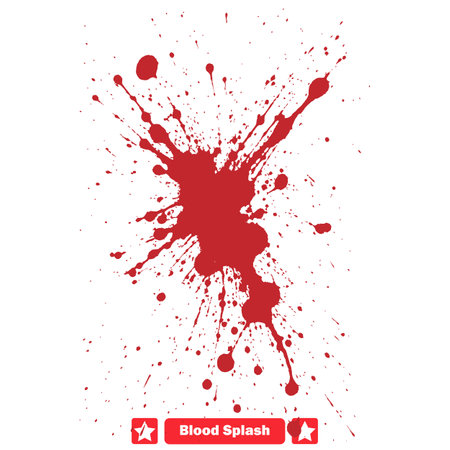 Vivid Viscera Dynamic Blood Splash Vector Shapes Compilationのイラスト素材