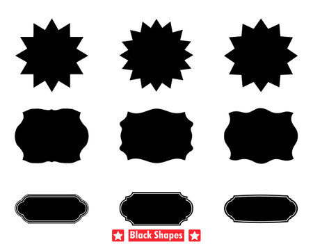 Versatile Shape Silhouette Collection Clean and Modern Vector Graphicsのイラスト素材