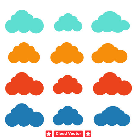 Sky Symphony Harmonize Your Designs with Cloud Silhouettesのイラスト素材