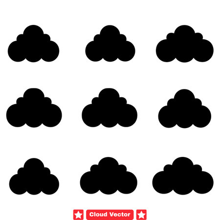 Ephemeral Echoes Crafting Dreams with Cloud Vector Setのイラスト素材