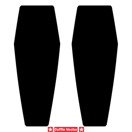 Coffin Comrades FriendshipThemed Vector Silhouettes Ideal for Matching Tattoos, BFF Jewelry, and Bestie Apparelのイラスト素材