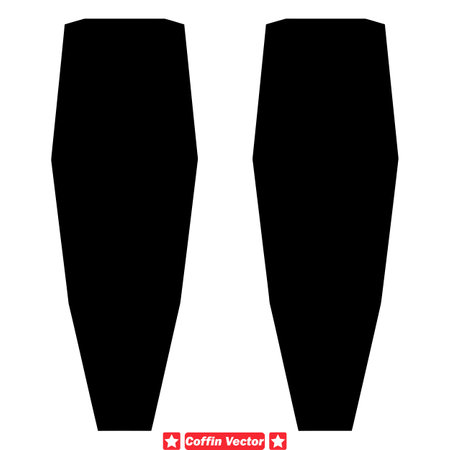Sleek Coffin Designs Modern Vector Set for Tattoo Art, Emo Fashion, and Alternative Lifestyle Graphicsのイラスト素材