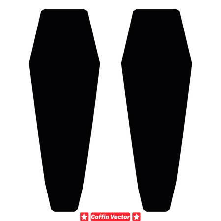 Coffin Corridor Haunting Vector Collection for Horror Film Posters, SpineTingling Book Covers, and Macabre Art Printsのイラスト素材