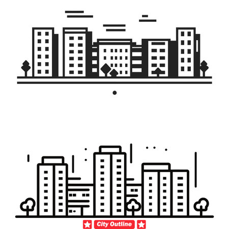 Urban Opus Craft Masterful Cityscape Designs with Our Versatile Vector Libraryのイラスト素材