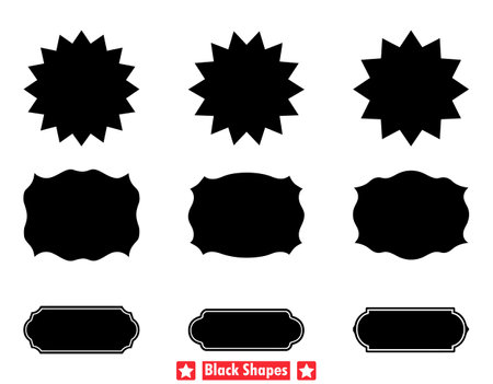 Clean Lines Vector Silhouette Set Essential Graphics for Design Workのイラスト素材