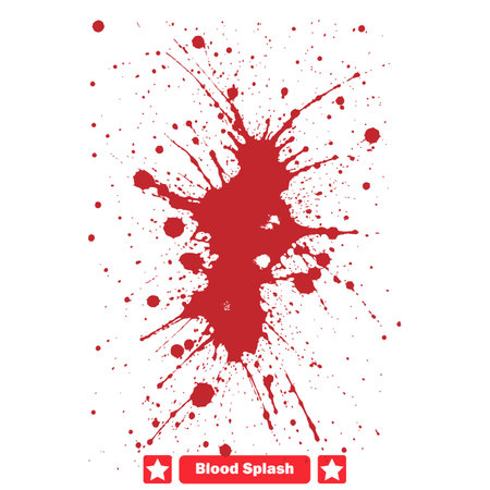 Dripping Drama Intense Blood Splash Vector Graphics Setのイラスト素材