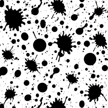 Ink Splatter Abstract Vector Silhouette Design  Contemporary Artistry in Dynamic Monochromeのイラスト素材