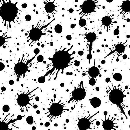 Creative Ink Blot Abstract Vector Silhouette Design  Fluid Dynamics in Monochromeのイラスト素材