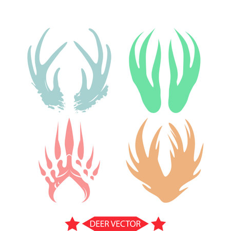 Enchanting Deer Vector Set  Elegant Silhouettes Perfect for Nature themed Artworksのイラスト素材