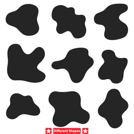 Futuristic Robotics Vector Silhouette Pack  Technological Shapes for Sci Fi Designsのイラスト素材