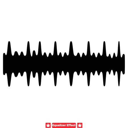 Music Visualization Essentials  Equalizer Bars Silhouette Collectionのイラスト素材