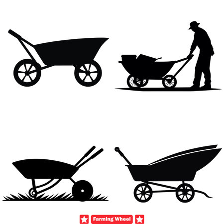 Rural Elegance  Versatile Wheat Field Silhouettes for Farming Projectsのイラスト素材