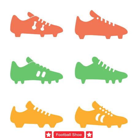 Soccer Boot Silhouettes for Champions  Unleash Your Potential with Premium Vector Designsのイラスト素材