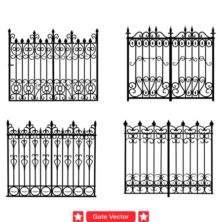 Gate of Dreams  Fantasy Inspired Silhouettes for Imaginative Designsのイラスト素材