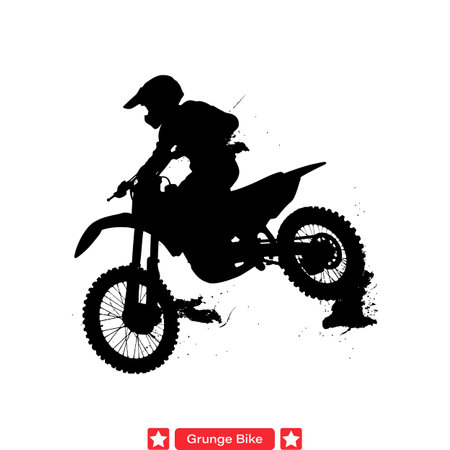 Distressed Bicycle Vector Collection  Rough Edges for Vintage Projectsのイラスト素材