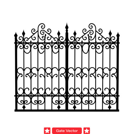 Fairy Tale Gate Vector Set  Transporting You to a World of Wonderのイラスト素材