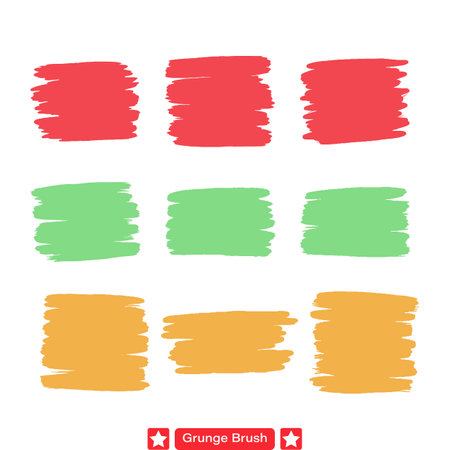 Gritty Grunge Brush Vector Silhouettes  Raw Urban Elements for Creative Designsのイラスト素材