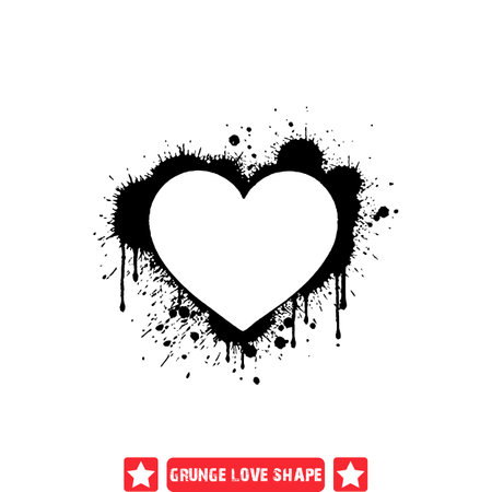 Vintage Adoration  Grunge Love Silhouette Designs for Retro Themesのイラスト素材