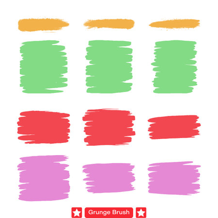 Urban Decay  Distressed Grunge Brush Elements for Edgy Designsのイラスト素材