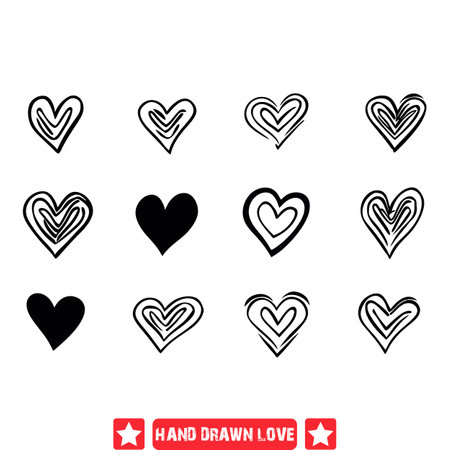 Tender Caress  Handcrafted Love Silhouette Set for Intimate Designsのイラスト素材