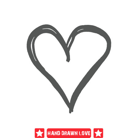 Hearts Aglow  Handcrafted Silhouette Set Radiating Pure Loveのイラスト素材