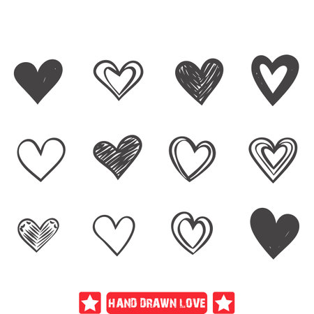 Whispers of Adoration  Artistic Hand Drawn Silhouettes for Romantic Whimsyのイラスト素材