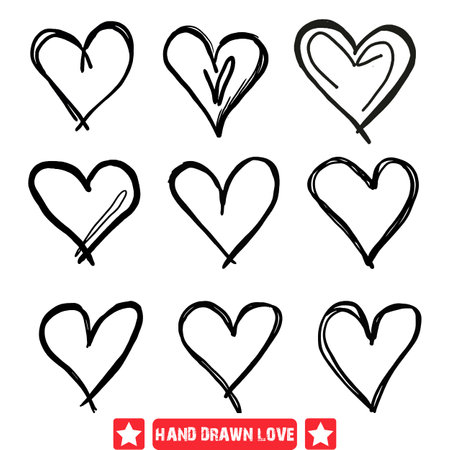 Infinite Devotion  Handcrafted Love Silhouette Set for Eternal Bondsのイラスト素材