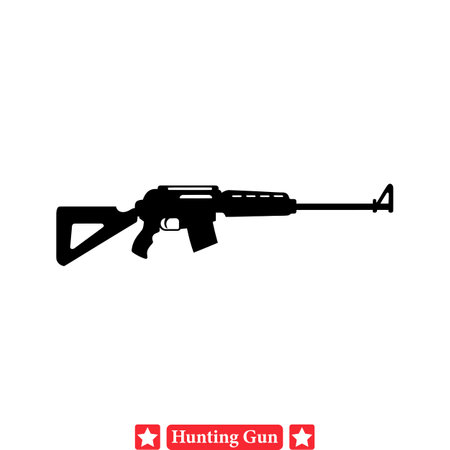 Aim, Shoot, Conquer  Hunting Gun Vector Pack for the Modern Hunterのイラスト素材