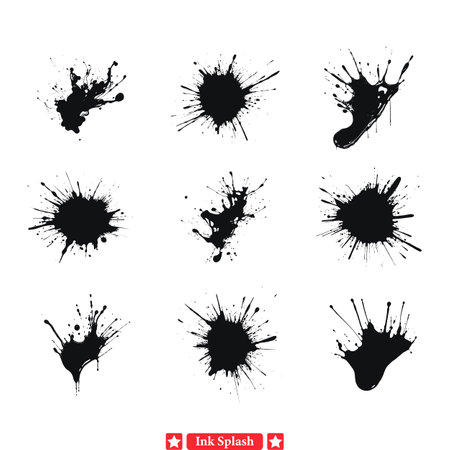 Vibrant Ink Splash Vector Pack  Add a Pop of Color and Style to Your Artworkのイラスト素材