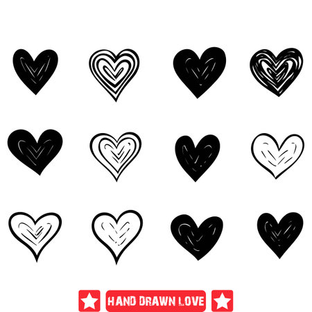 Ethereal Love Affair  Artistic Hand Drawn Silhouettes for Romantic Escapadesのイラスト素材