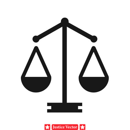 The Emblem of Justice  Polished Vector Set of Scale Silhouettesのイラスト素材