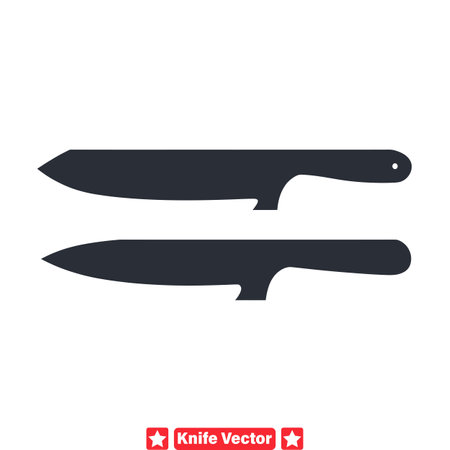 Dynamic Knife Vector Set  Essential Additions to Your Creative Toolboxのイラスト素材