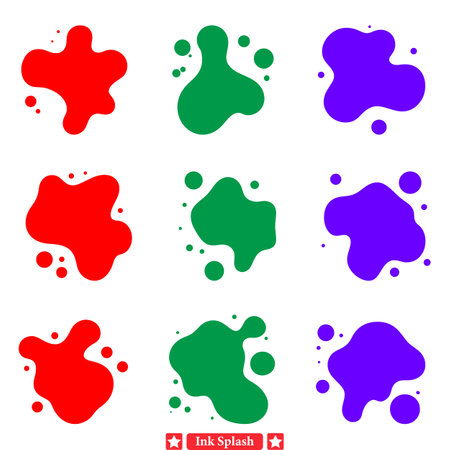 Elegant Ink Splash Vector Graphics  Enhance Your Designs with Subtle Eleganceのイラスト素材